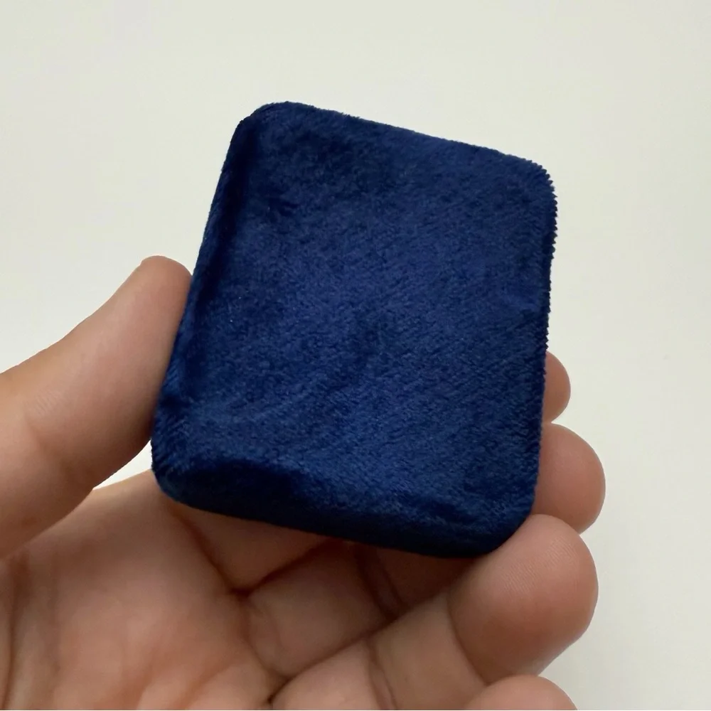 Vintage Royal Blue Velvet Jewelry Ring Presentation Box Adams-Magnon Tampa FL - Picture 9 of 9